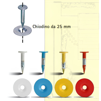 Confezione 100pz chiodino topografico 25mm