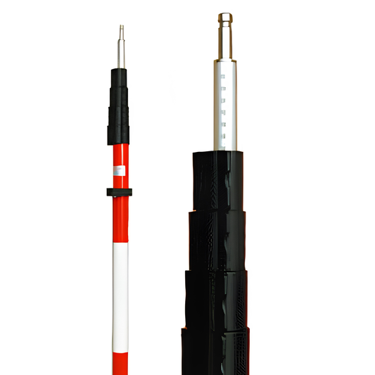 Palina telescopica porta prisma mt. 4,50, attacco a piolo, chiusura a leva Quick-Lock